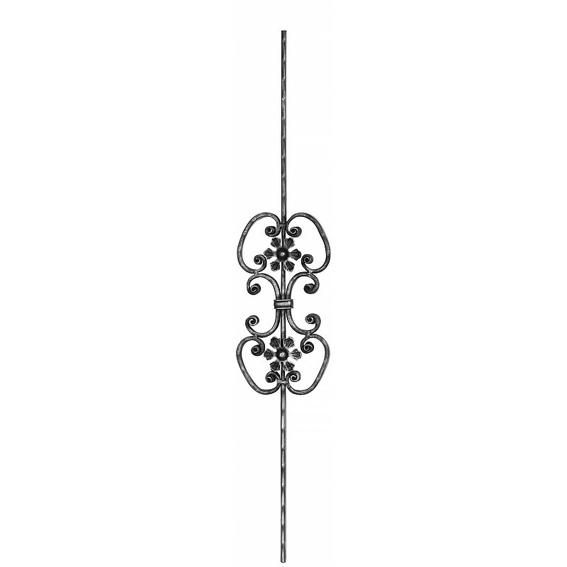 Zierstab 16x8mm, gehämmert, H: 900mm