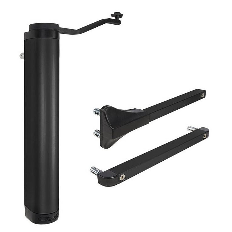 Kraftvoller, hydraulischer allround-Torschließer für 90° und 180° Bänder, VERTICLOSE-2, schwarz