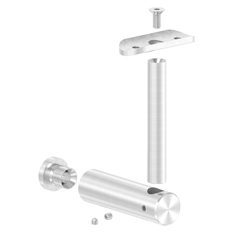Handlaufhalter mit Handlaufanschlussplatte 42,4mm, V2A