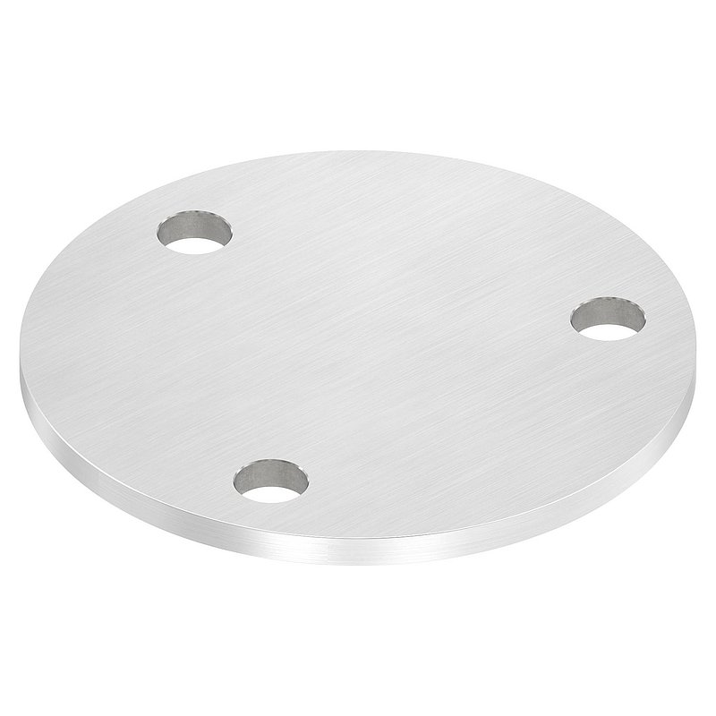 Anchor plate Ø 120x6mm, with longitudinal grinding, AISI316