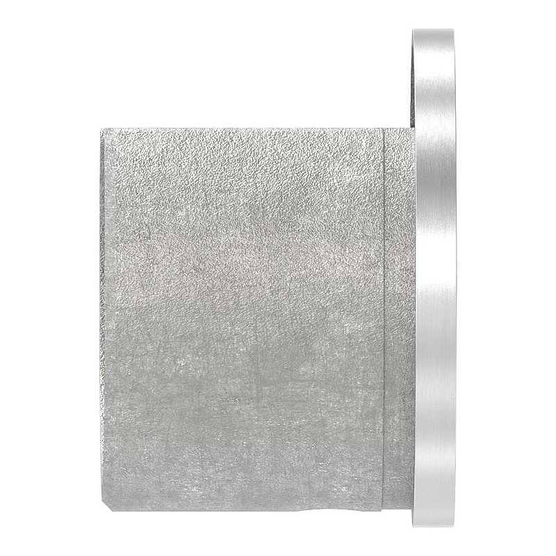 Endkappe, flach, für Nutrohr 48,3mm, V4A