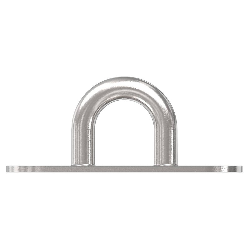 Fixing eyelet with oval plate AISI316