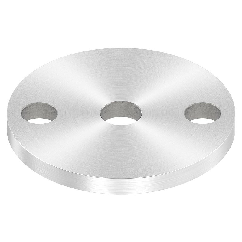 Anchor plate Ø 70x6mm, with round grinding, AISI304
