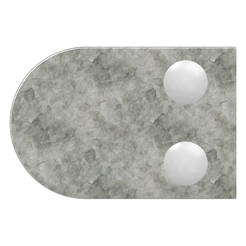 Glasklemme Mod. 38, Anschluss: 60,3mm, Zink roh