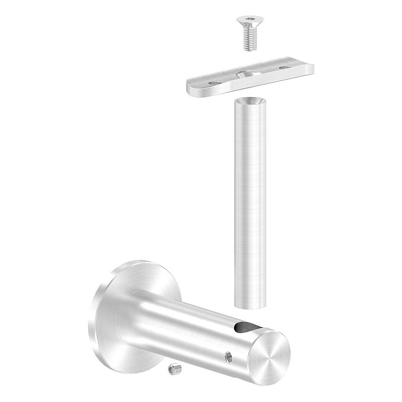 Handlaufhalter mit Handlaufanschlussplatte 42,4mm, V2A