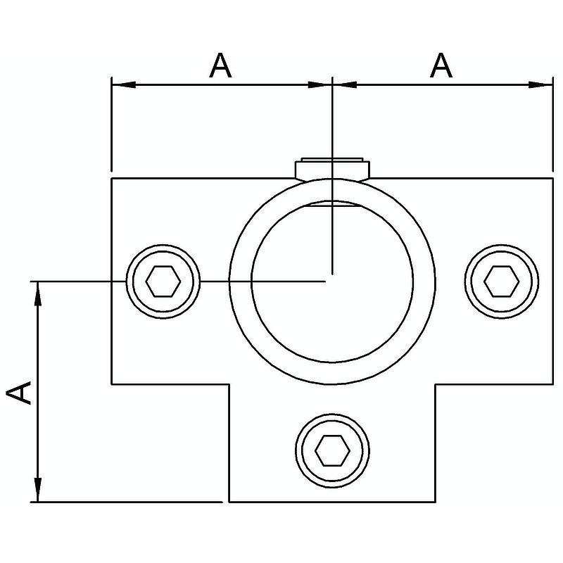 Connector, for pipe Ø 33.7mm