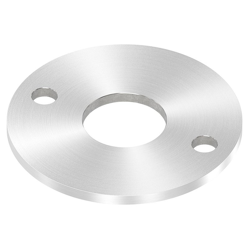 Plaque d'ancrage Ø 120x6mm, avec ponçage circulaire, V2A
