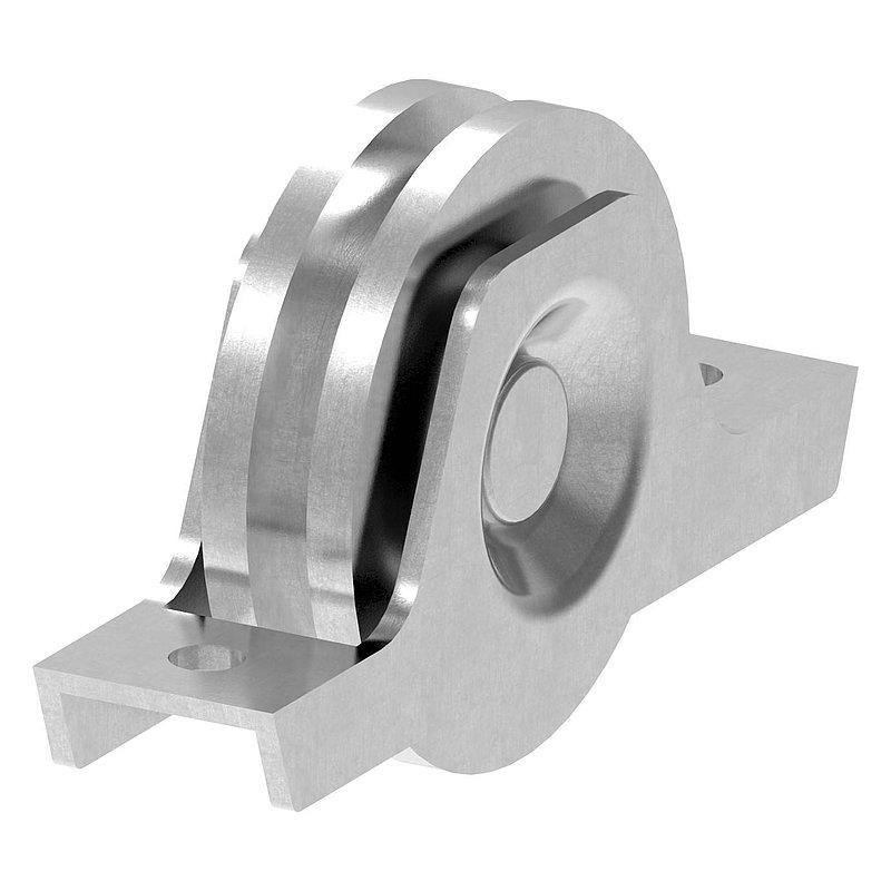 Sliding door roller 78mm with U-groove 8x8mm