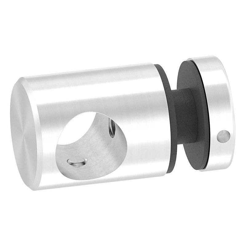 Cross bar glass holder Ø25mm for 16mm round, for glass 6-12.76mm, AISI304