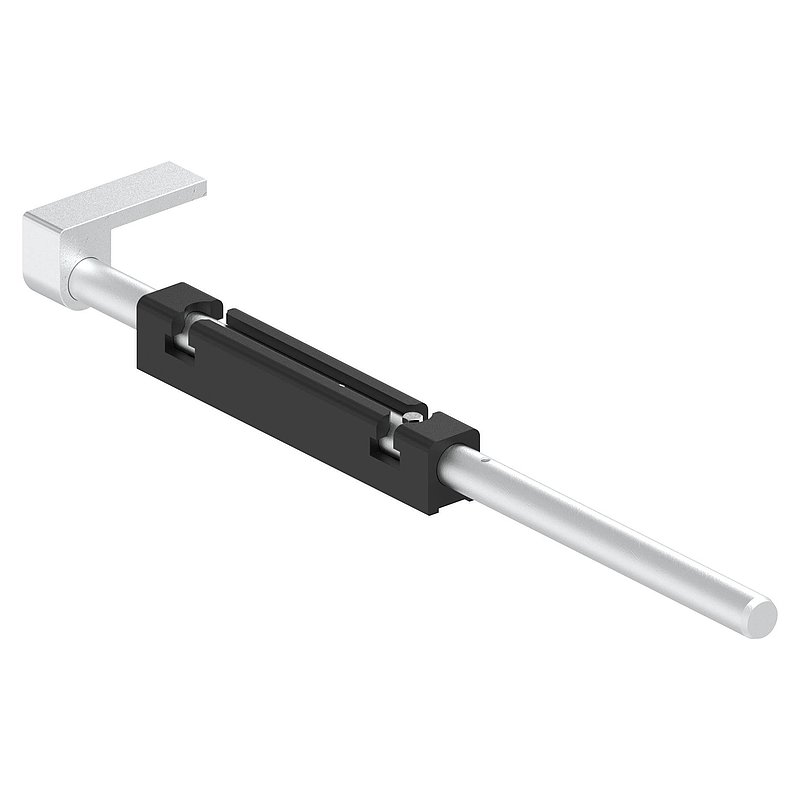 Bodenriegel mit Länge 490mm, zum Anschrauben, RAL 9005 schwarz