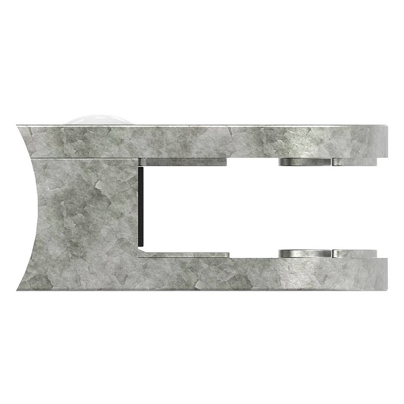 Glasklemme Mod. 38, Anschluss: 60,3mm, Zink roh