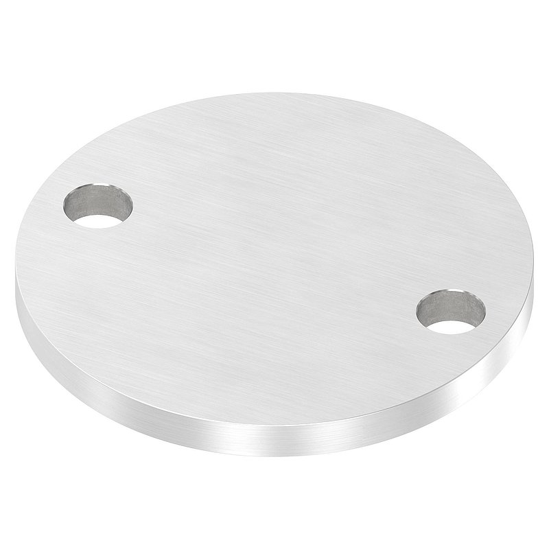 Anchor plate Ø 100x8mm, with longitudinal grinding, AISI304