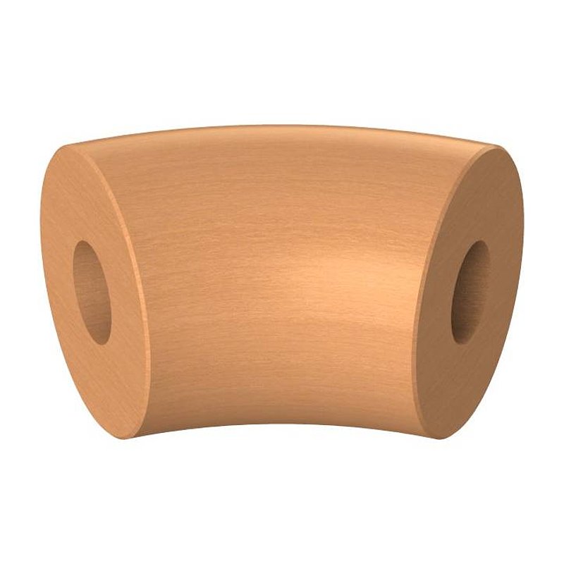 45° bend for wooden handrail beech