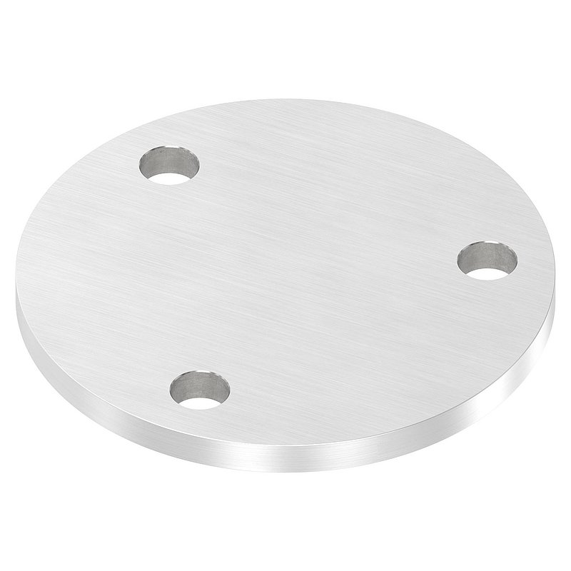 Anchor plate Ø 120x8mm, with longitudinal grinding, AISI304