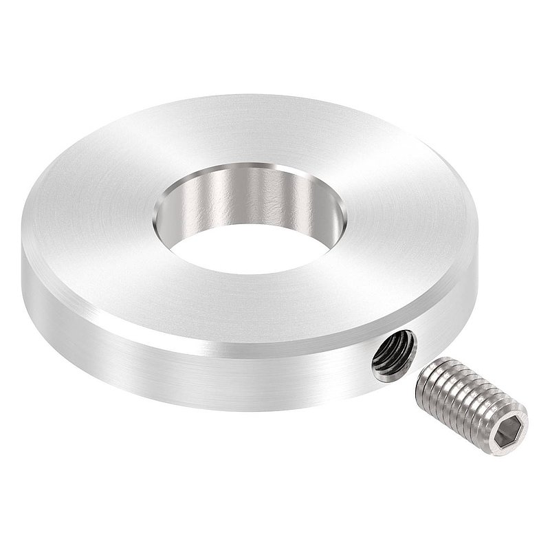 Abdeckscheibe 30x5mm, mit Rundschliff und Fase, Bohrung 12,3mm, V2A