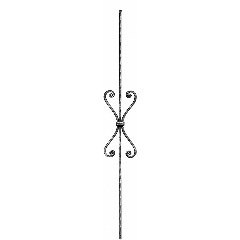 Zierstab 16x8mm, gehämmert, H: 900mm