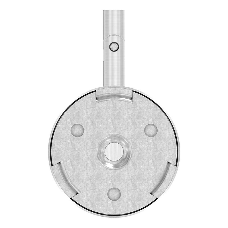 Handrail bracket incl. clip rosette (round plate and bracket welded), AISI304