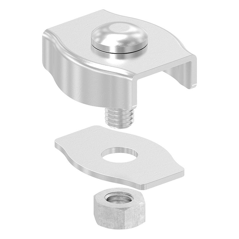Serre-câble plat simple pour câble 8mm, V4A