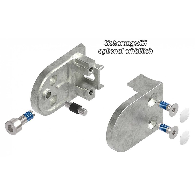 Glasklemme Mod. 32, Anschluss: 60,3mm, Zink roh