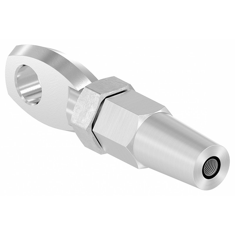 Embout à œil à monter soi-même par un système de serrage pour câble Ø 5mm, V4A