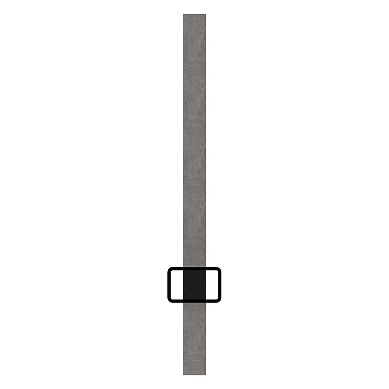 Rectangular tube 30x20x2mm, perforated f. square 12x12mm, dist. 125mm, L: 3000mm