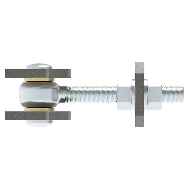 Door hinge M12, galvanised