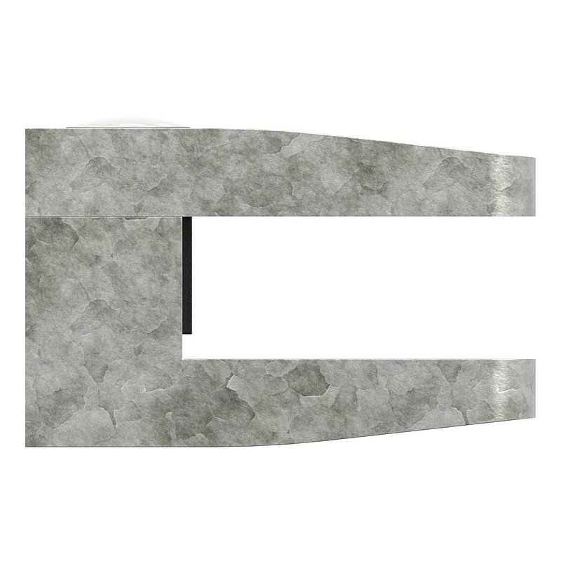 Glass terminal mod. 14, connection: straight, raw zinc