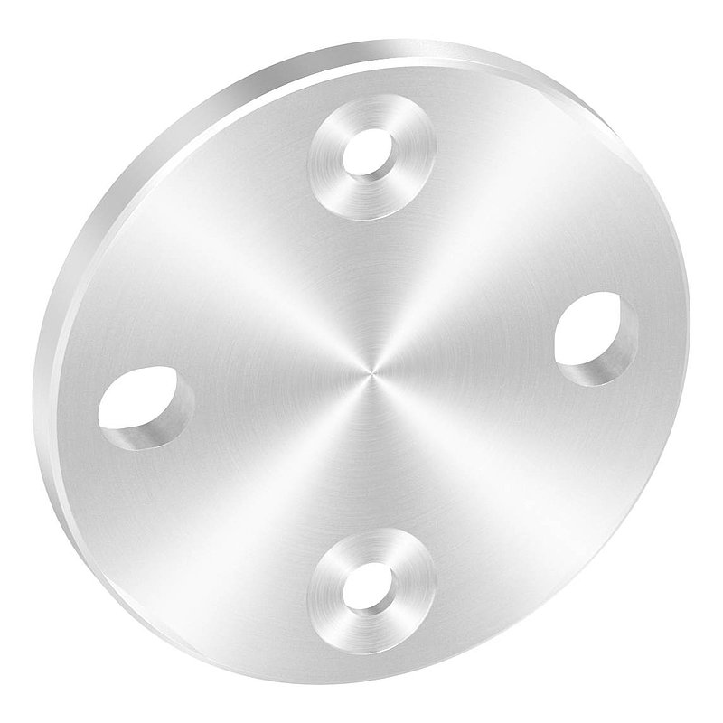 Anchor plate, 100x8mm with chamfer, for spacer sleeve, AISI304