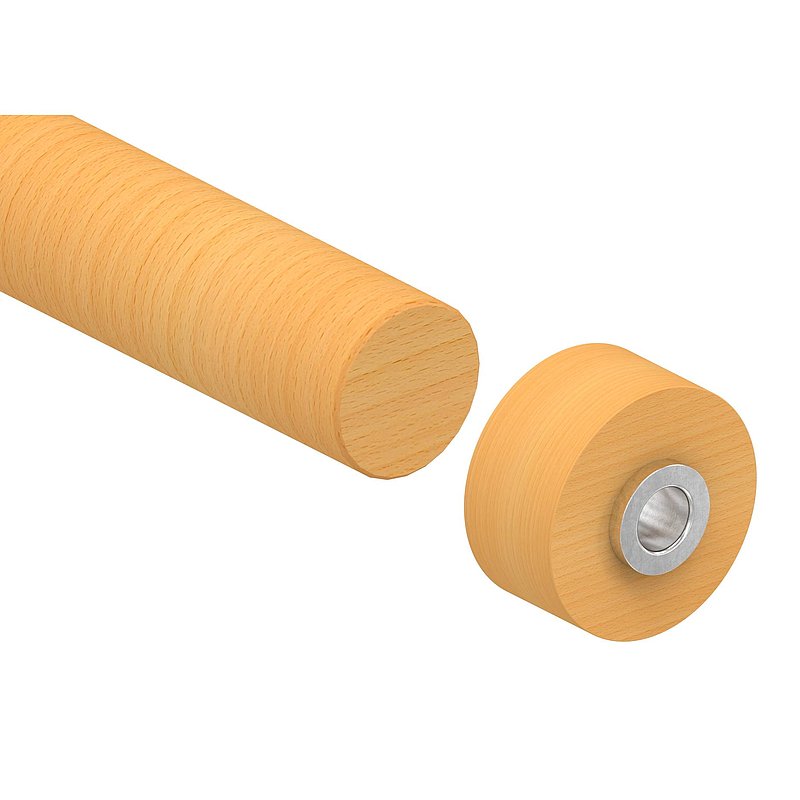 Gabarit de perçage pour main courante en bois Ø 42,4mm pour chevilles Ø 15 mm