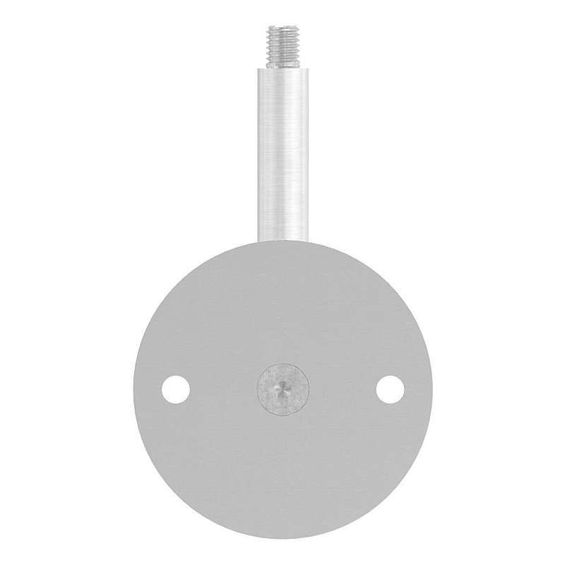 Handrail bracket with M8 external thread at the top (disc and bracket screwed together), AISI304