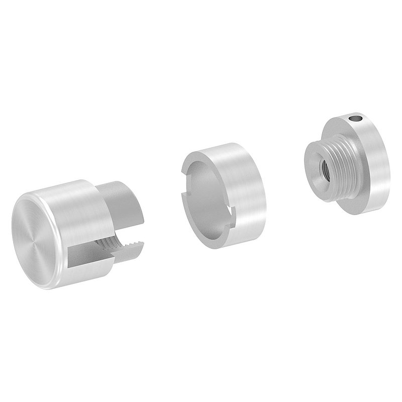 Brenk Grundhalter für Flachstäbe 20x6mm, ALU