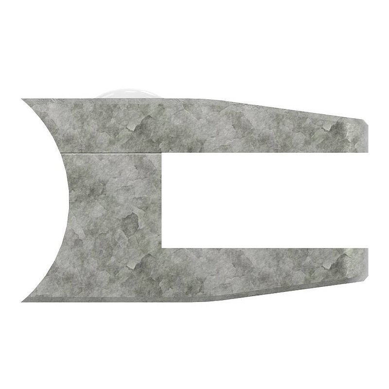 Pince à verre modèle 35, jonction: 48,3mm, zinc brut