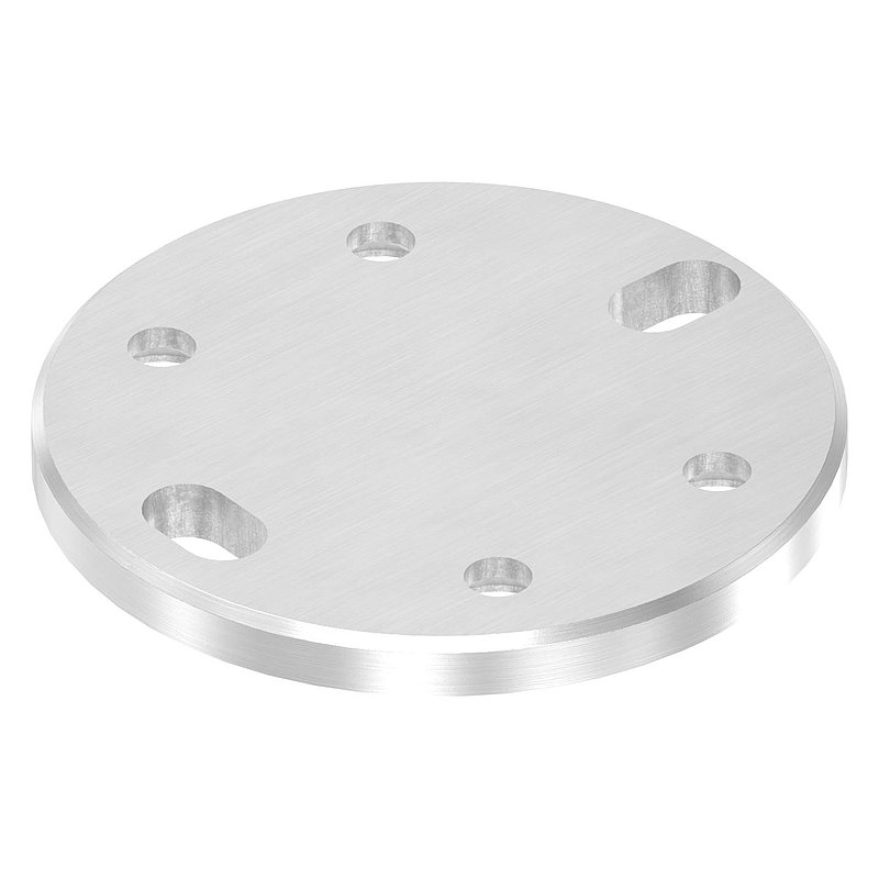 Ankerplatte, 100x8mm, für Spannringe, V2A