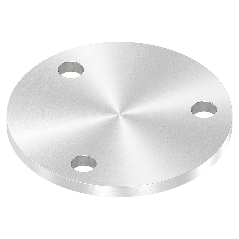 Anchor plate Ø 100x6mm, with round grinding, AISI304