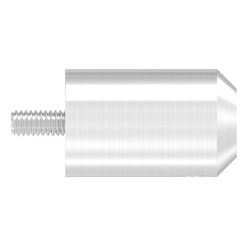Querstabhalter zum Stoßen, Bohrung Ø 12,5mm, flacher Anschluss, V2A