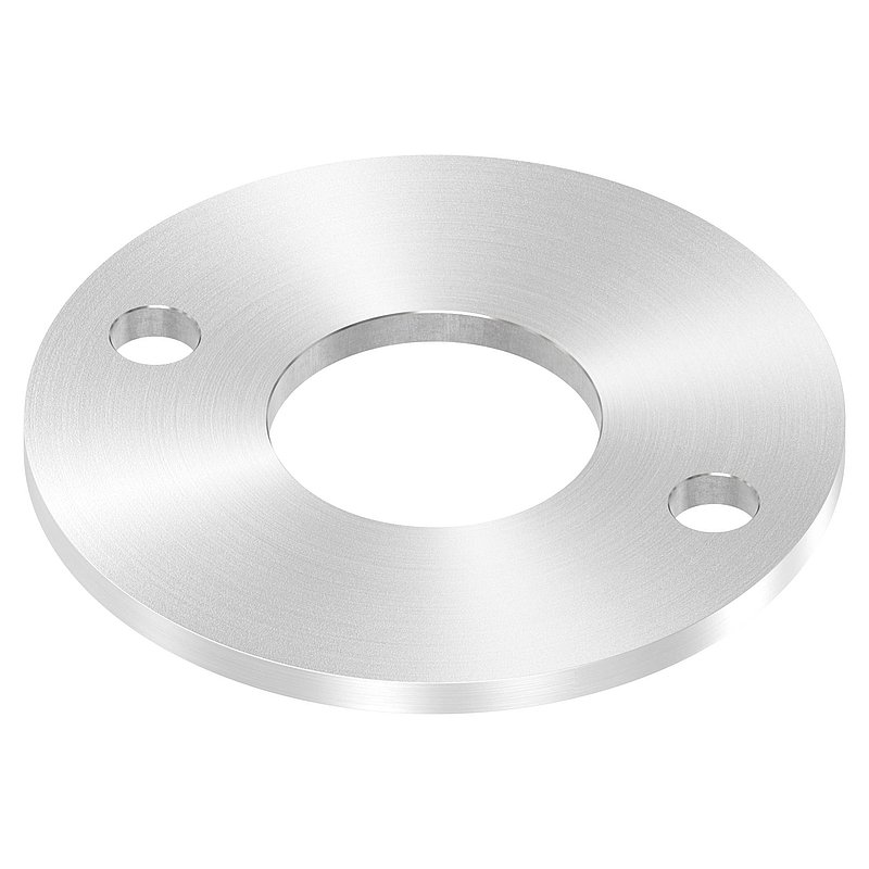 Plaque d'ancrage Ø 120x6mm, avec ponçage circulaire, V2A
