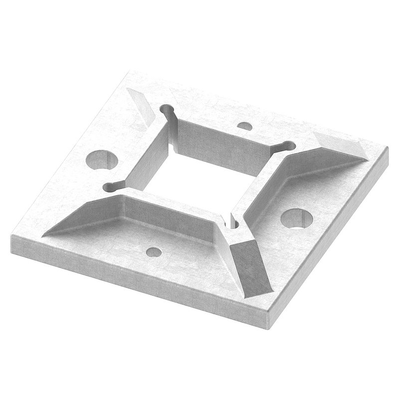 Wand- u. Bodenanker, 100x100x8mm, V2A