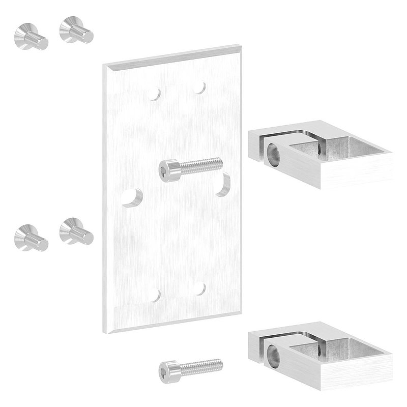 Wall mounting for railing posts 40x40mm, AISI304