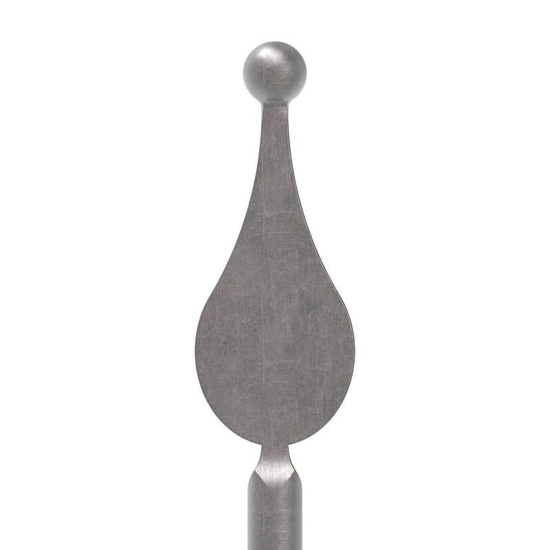 Zaunstab Ø 12mm, H: 1000mm, Spitze und Kugel