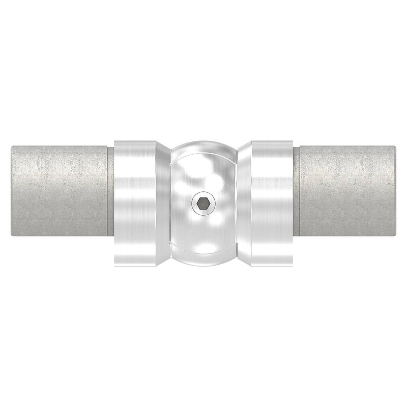 Hinge connector for LED slotted tube 42.4mm, AISI304