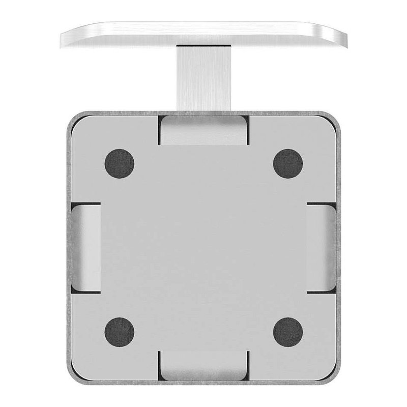 Handrail bracket with handrail connection plate and cover rosette (round plate and bracket welded),