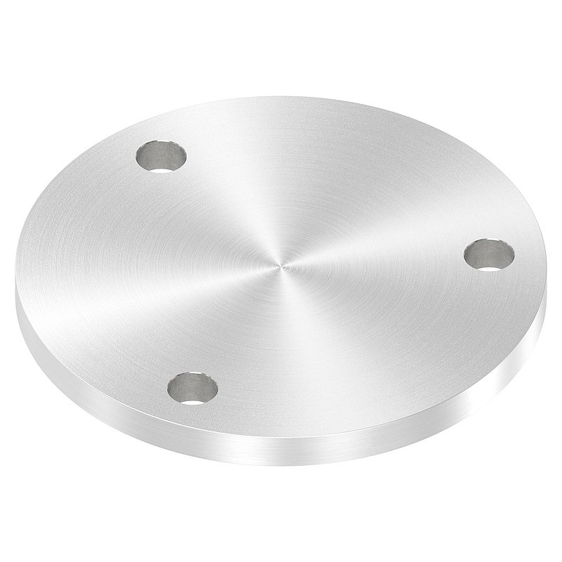 Anchor plate Ø 140x10mm, with round grinding, AISI304
