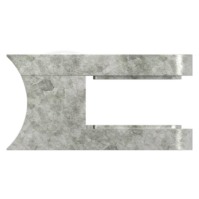 Pince à verre modèle 11, jonction: 33,7mm, zinc brut
