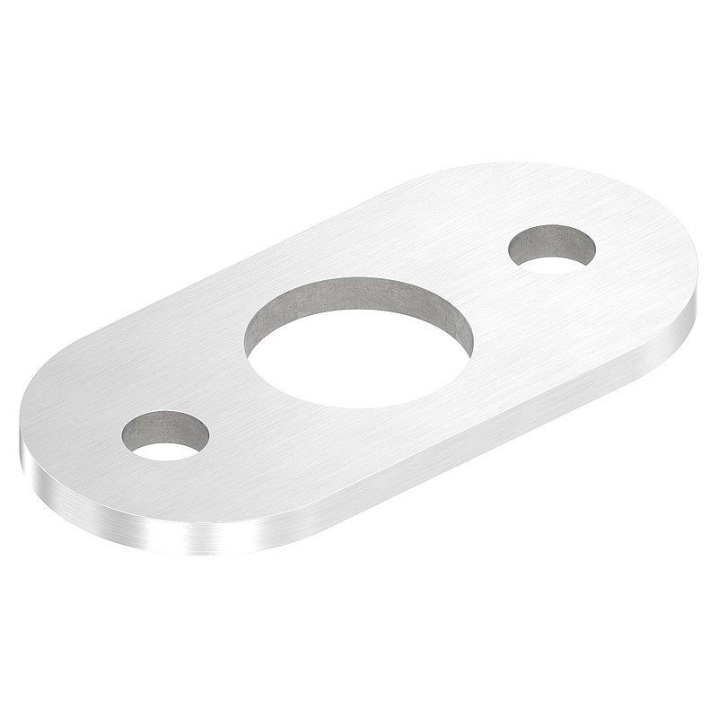 Ankerplatte, 115x55x6mm, mit Längsschliff, V2A