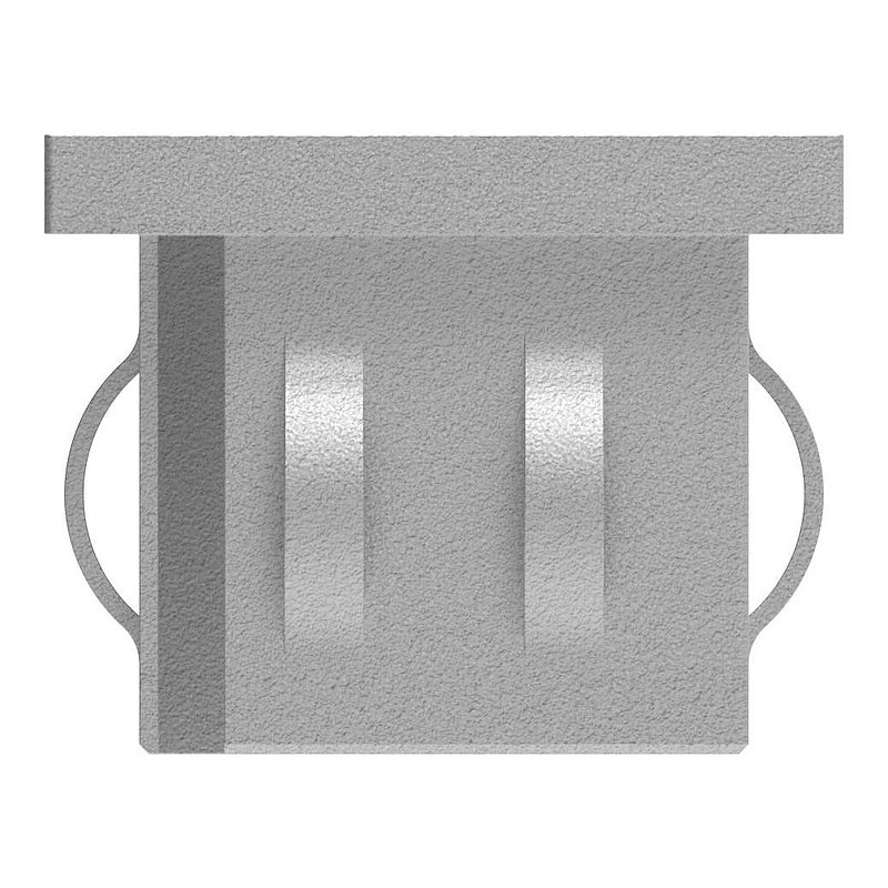Steel end cap, for square tube 40x40mm, galvanised