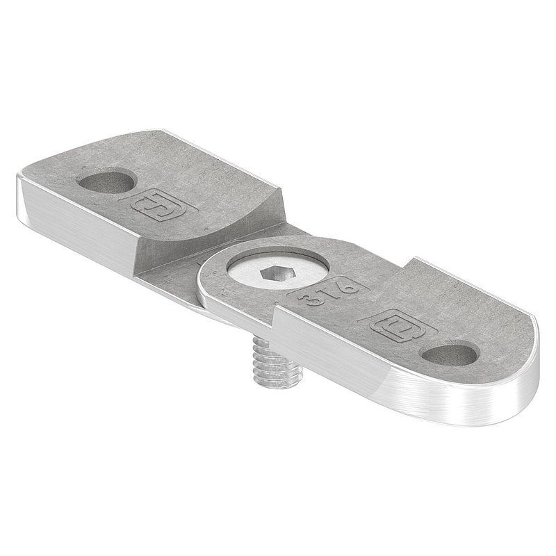 plaque de raccordement de mains courantes réglable, 42,4mm, V4A