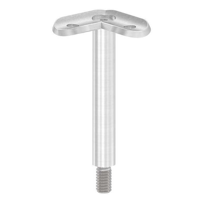 Stift Ø 12mm mit 90° Handlaufanschlussplatte für Rohr 42,4mm, V2A
