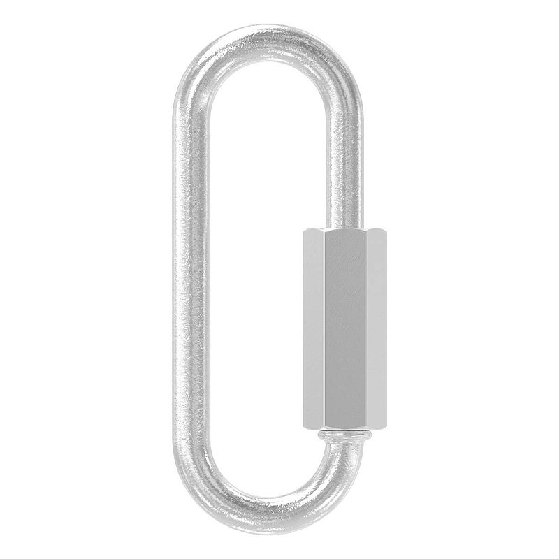 Maillon rapide long, 4mm, V4A