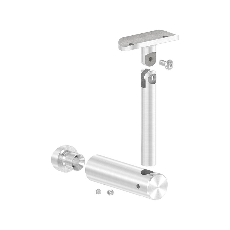 Handlaufhalter mit Gelenk, Handlaufanschlussplatte 42,4mm, V2A