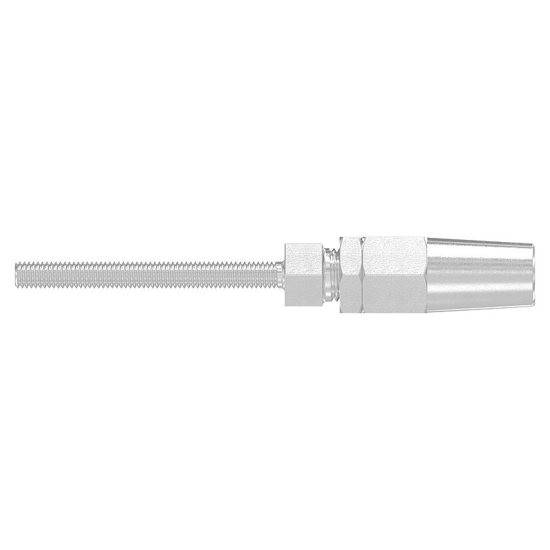 Gewindeterminal zur Selbstmontage für Seil Ø 5mm und Gewinde M6, V4A